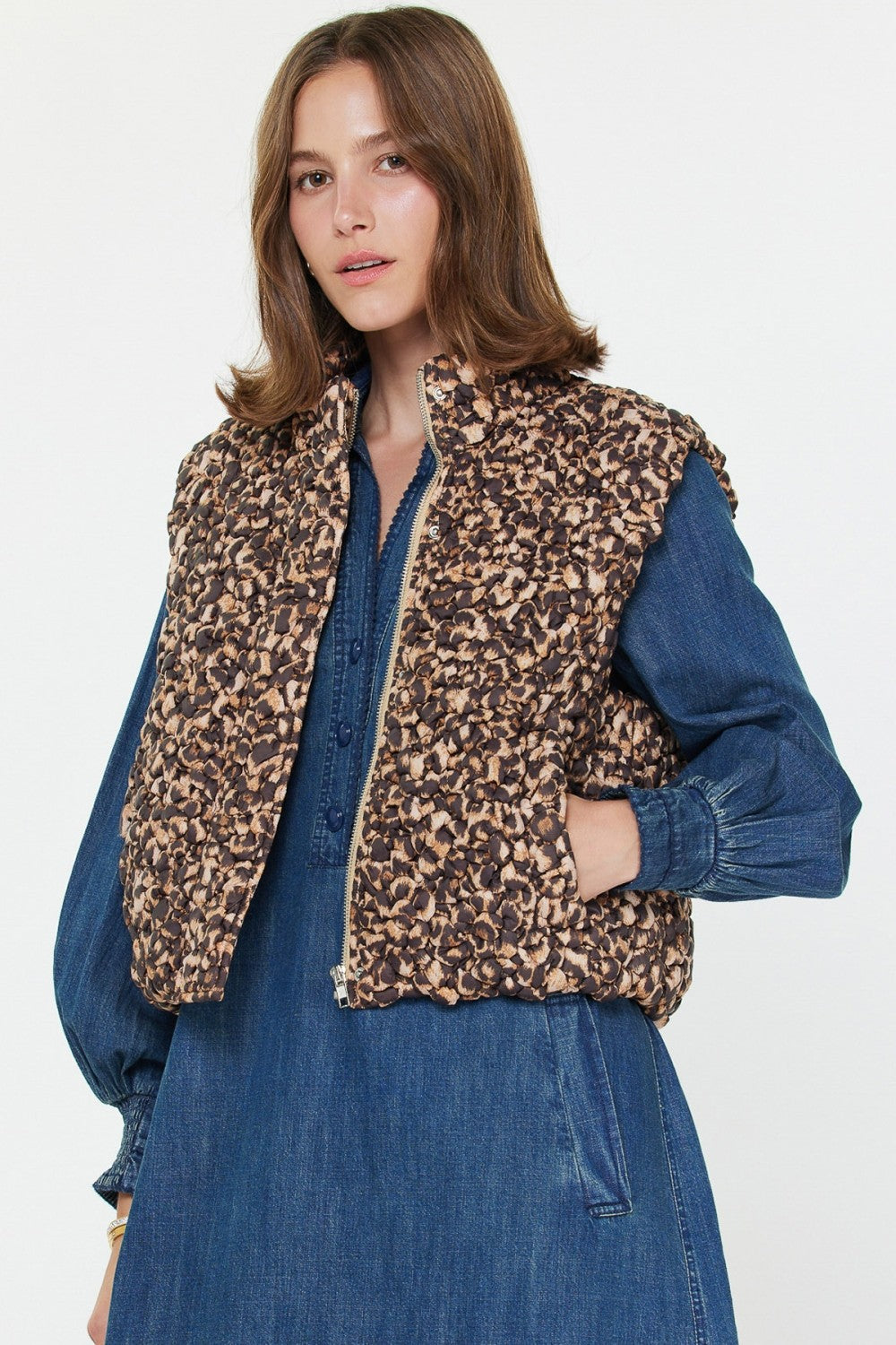Leopard Quilting Vest