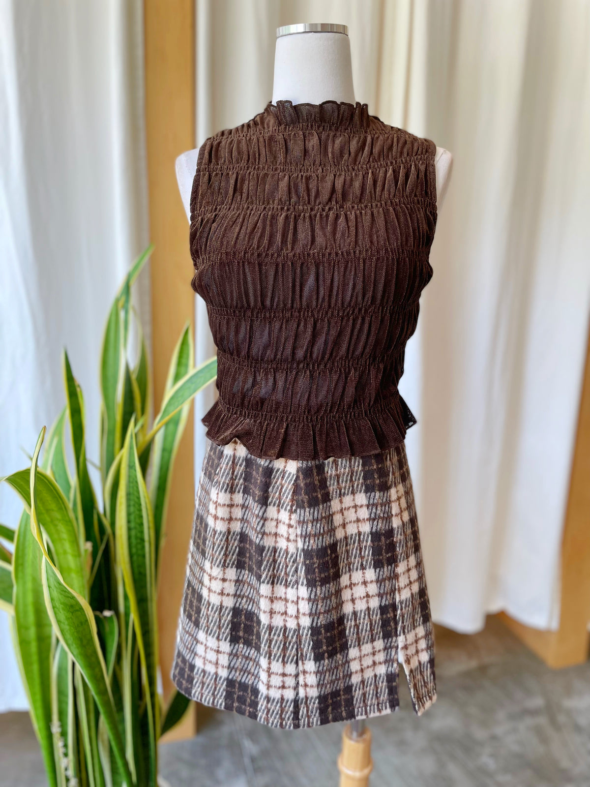 Eva Plaid Mini Skirt