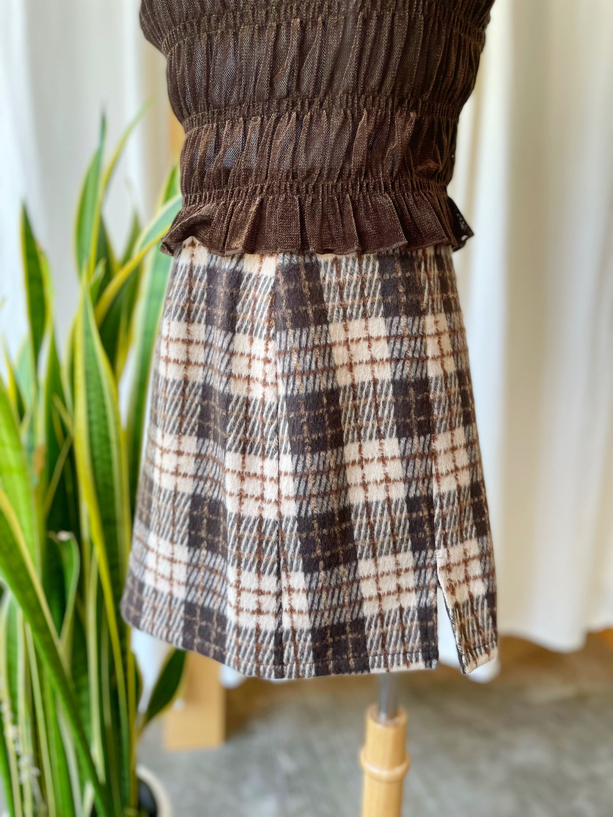 Eva Plaid Mini Skirt