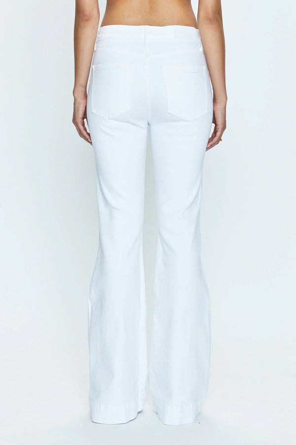 Kinsley Mid Rise Ultra Flare Jean - Le Blanc