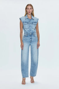 Ace Sleeveless Barrel Leg Jumpsuit - Rally