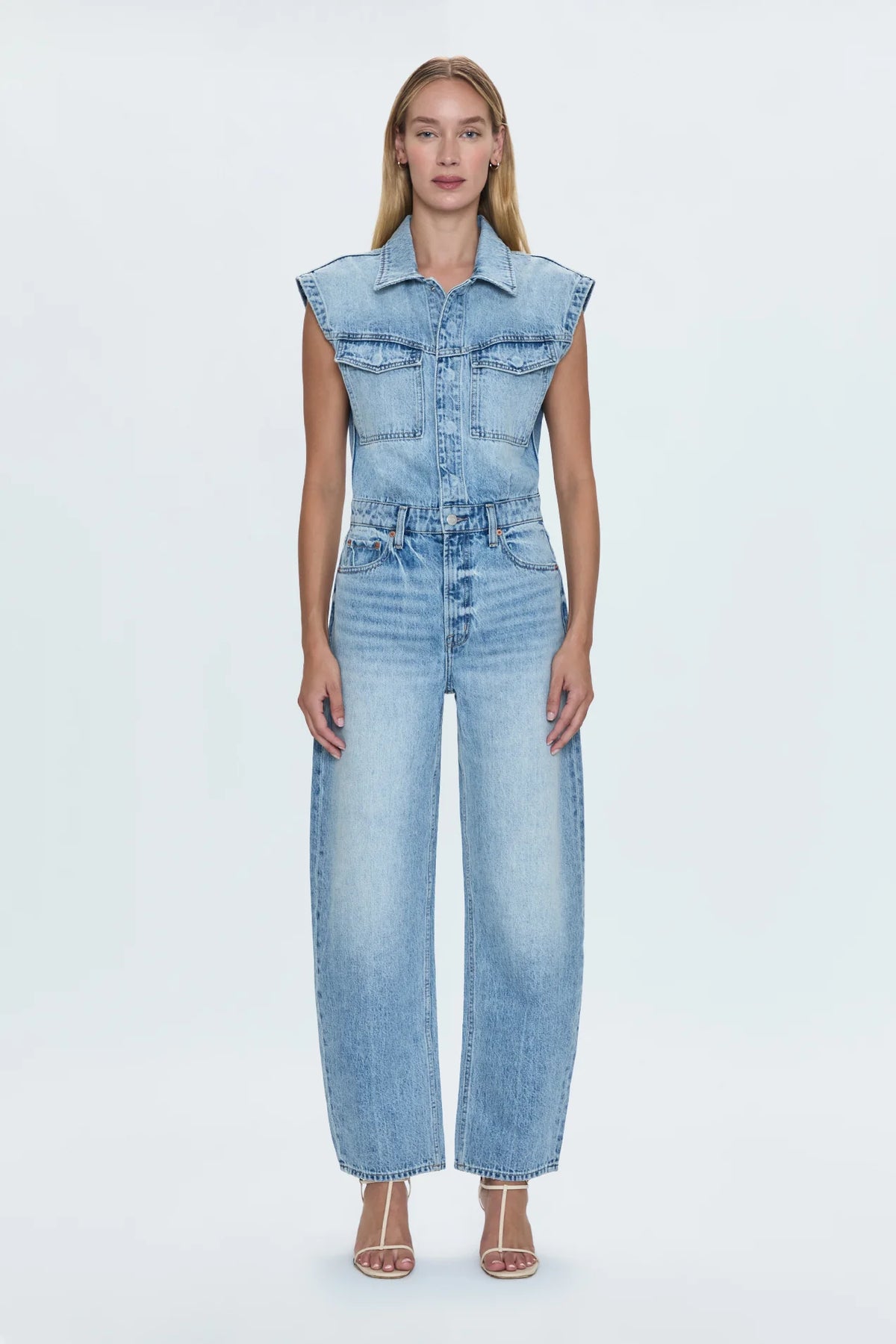 Ace Sleeveless Barrel Leg Jumpsuit - Rally