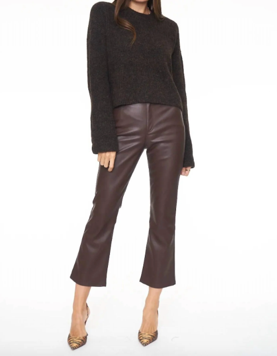 Lennon Faux Leather Crop Flare - ASSORTED COLORS