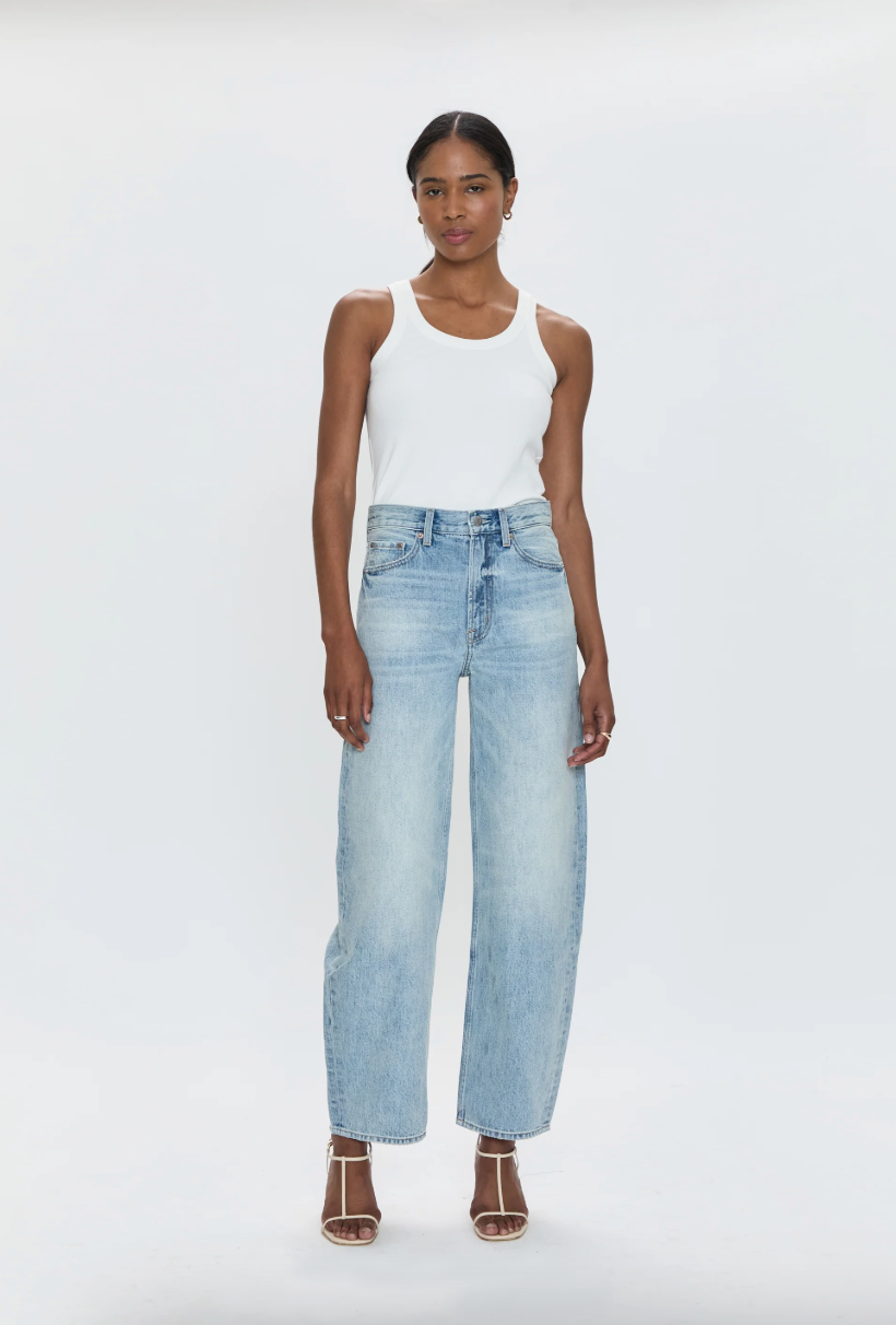 Wes High Rise Barrel Jean - Clever
