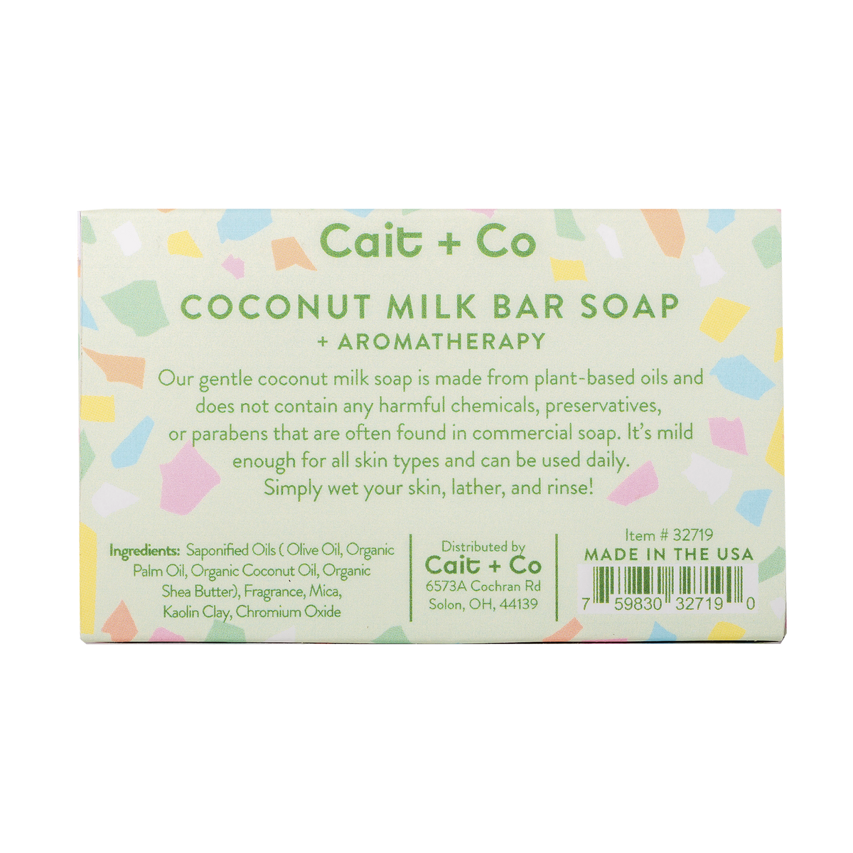 Cait & Co Emerald Coconut Milk Bar Soap
