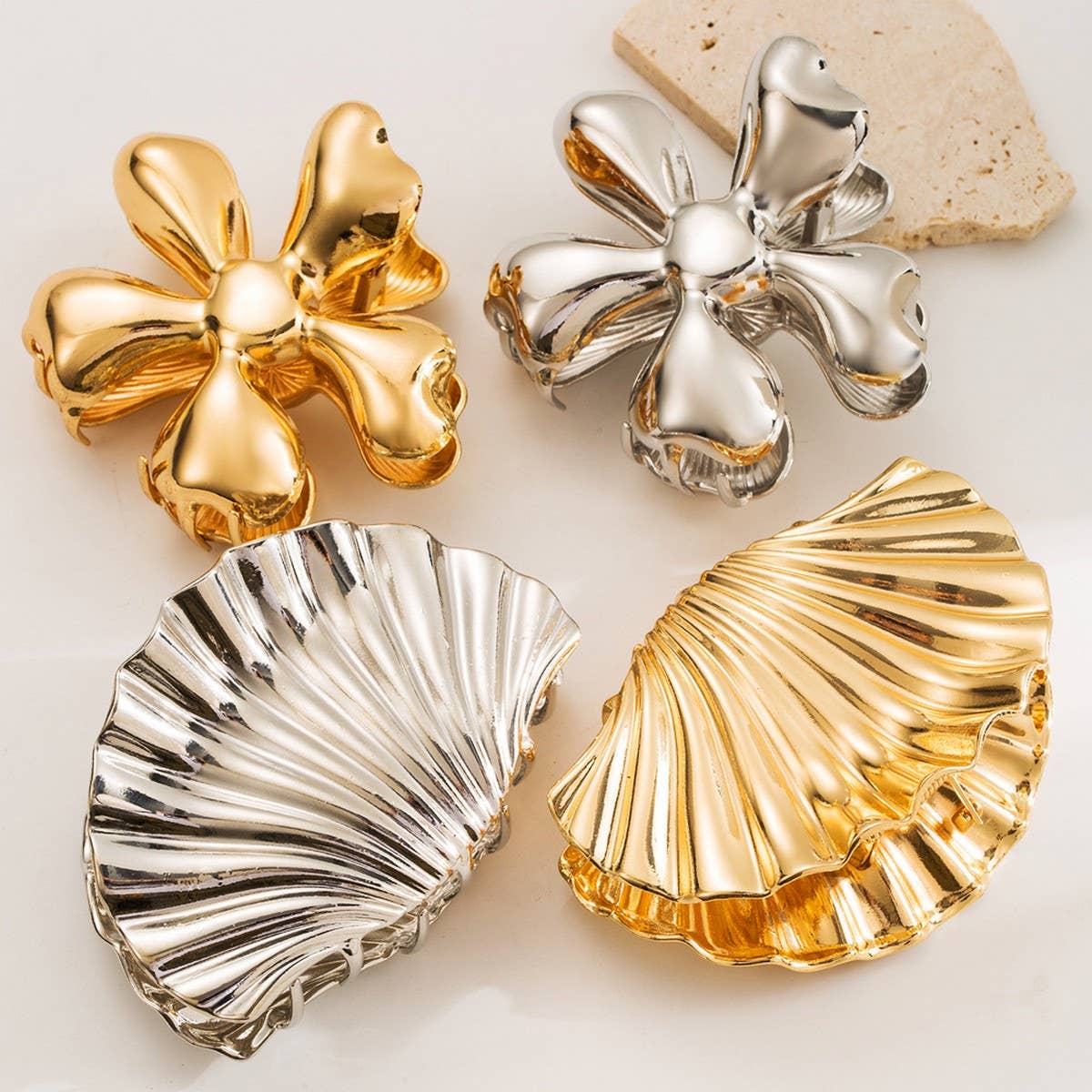 Metal Geometric Hair Claw Clip