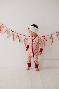 Christmas Long Sleeve Zip Romper