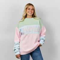 Nashville Color Block Crewneck