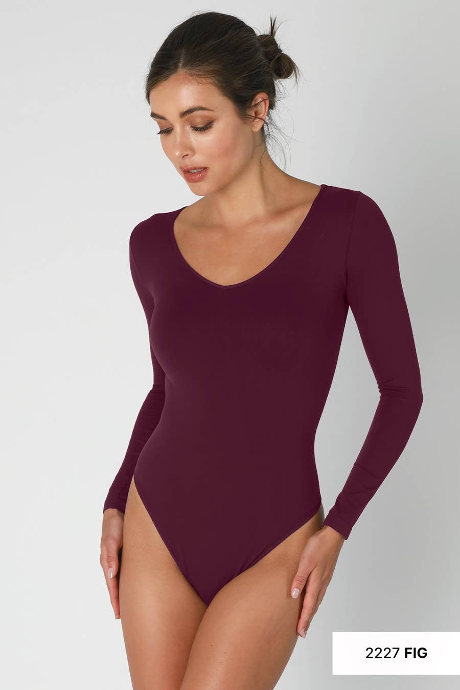 Jersey V Neck LS Bodysuit