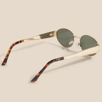 Metal Frame Oval Sunglasses - Assorted
