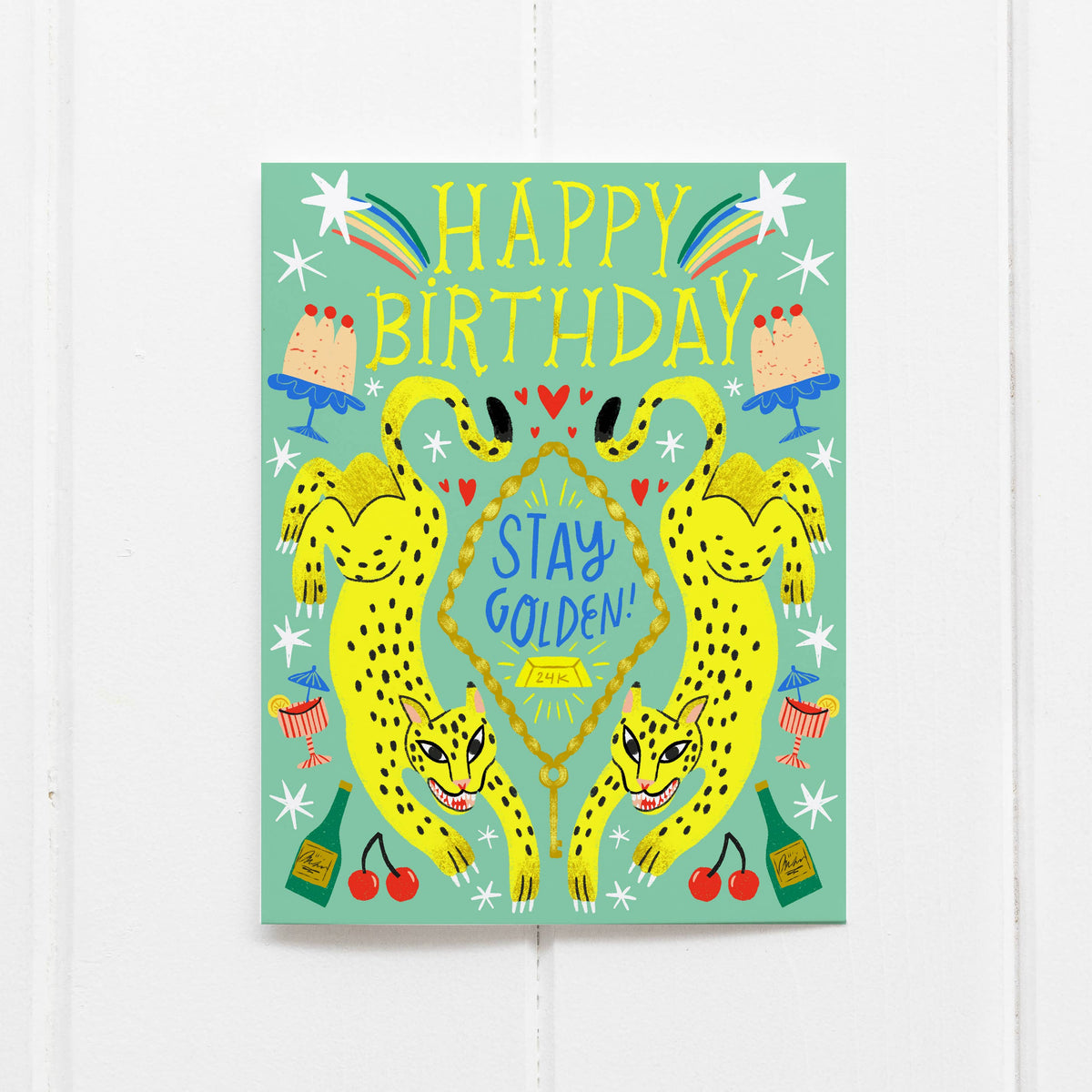 Stay Golden Birthday Card