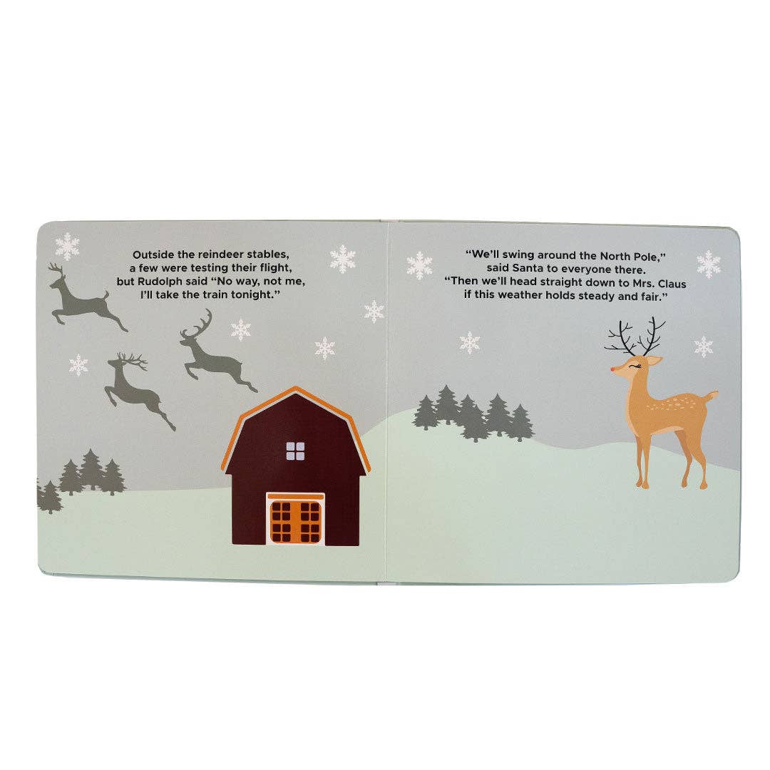 Christmas Train Holiday Children's Board Book Baby Gift