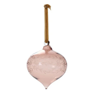 Etched Bauble Ornament - Assorted Colors