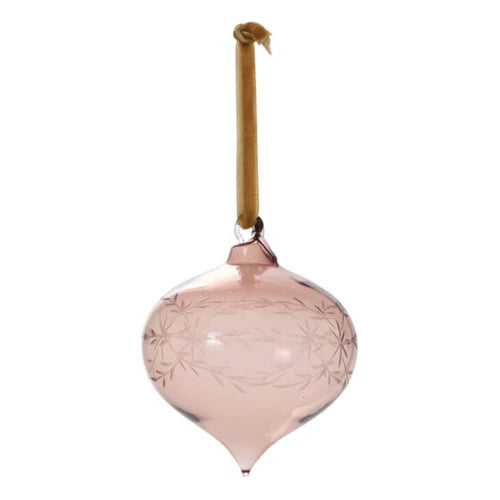 Etched Bauble Ornament - Assorted Colors