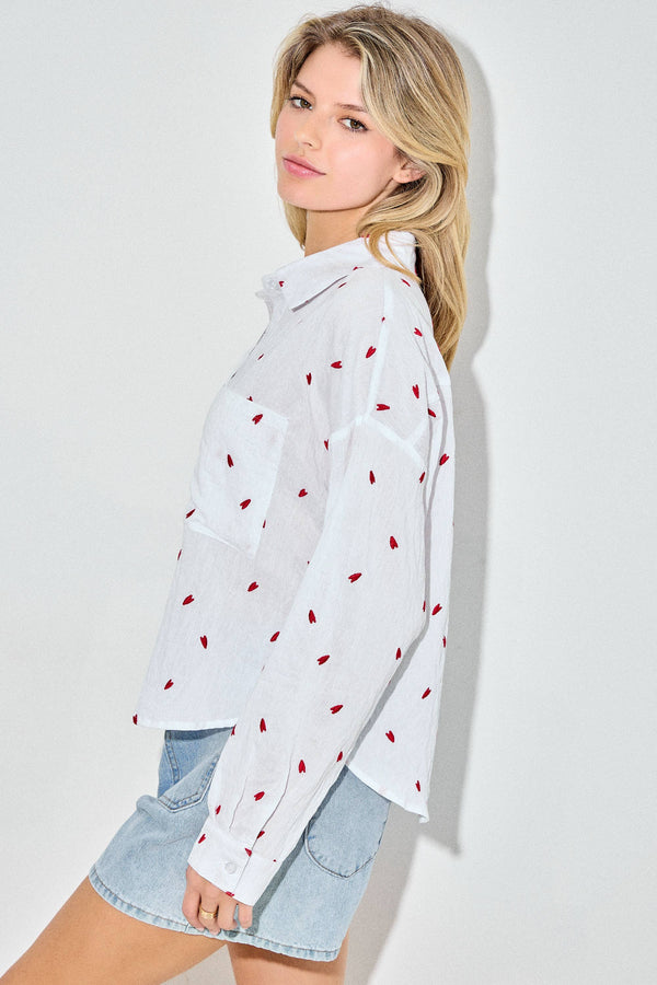 Heart Button Up
