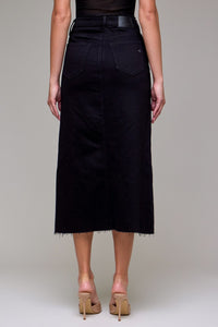Bella Black Denim Skirt