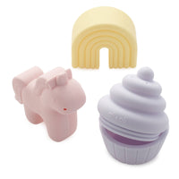 Ali+Oli 3pc Unicorn Bath Toys BPA-Free Food-Grade Silicone