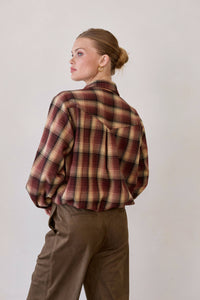 Tory Plaid Bubble Hem Shirt