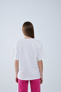 Capri La Dolce Vita White T-shirt Graphic Print