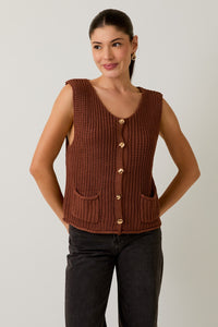 Clara Chunky Knit Vest - Assorted Colors