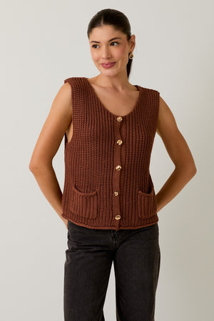 Clara Chunky Knit Vest - Assorted Colors