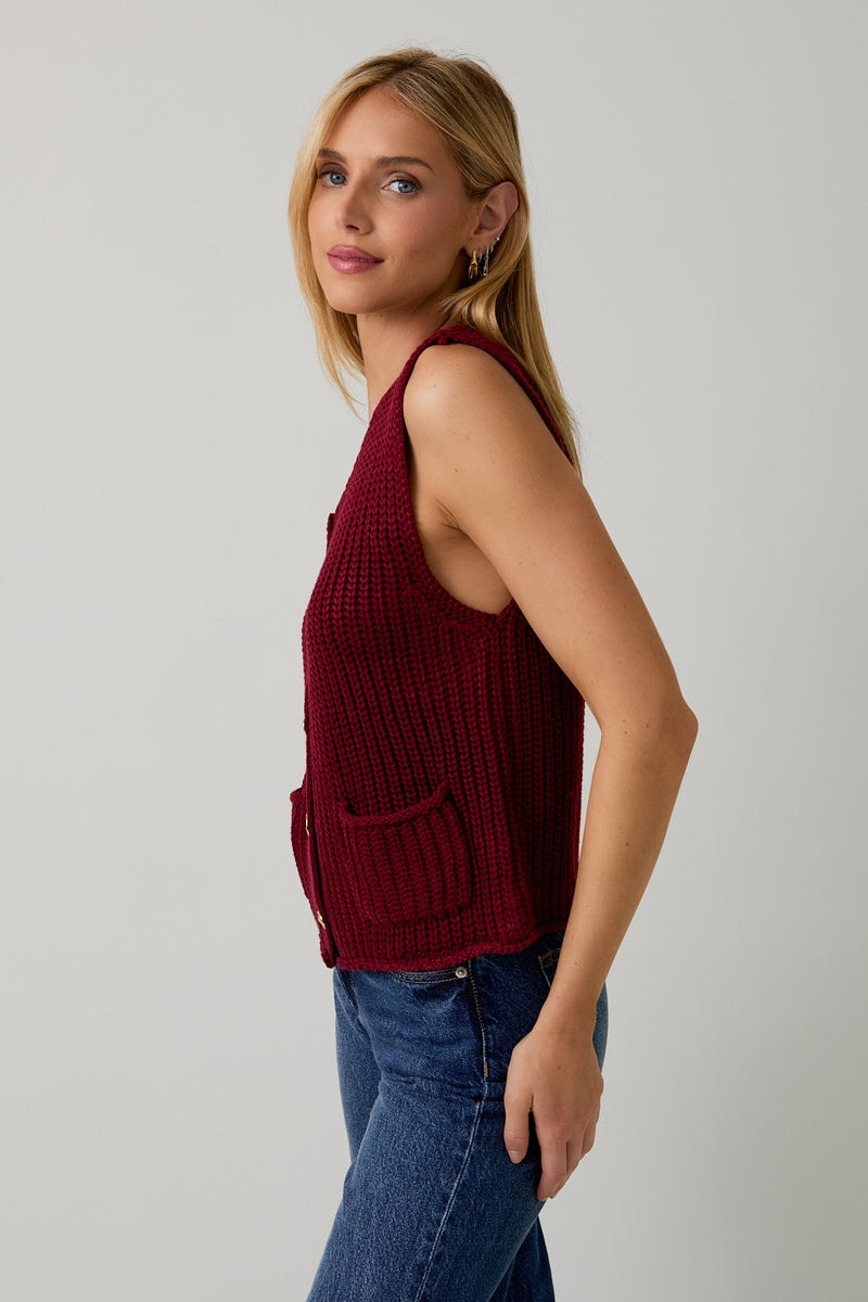 Clara Chunky Knit Vest - Assorted Colors