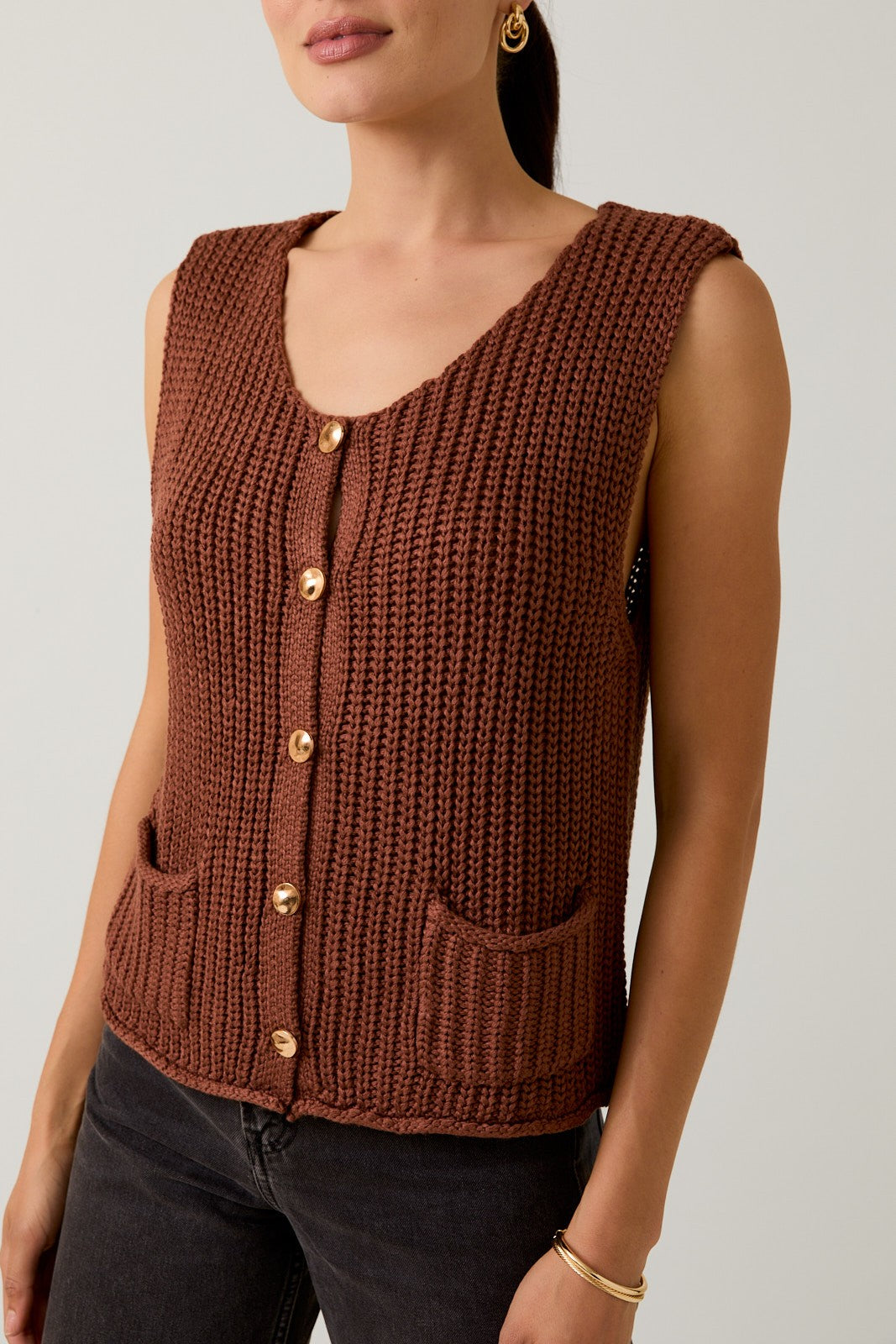 Clara Chunky Knit Vest - Assorted Colors
