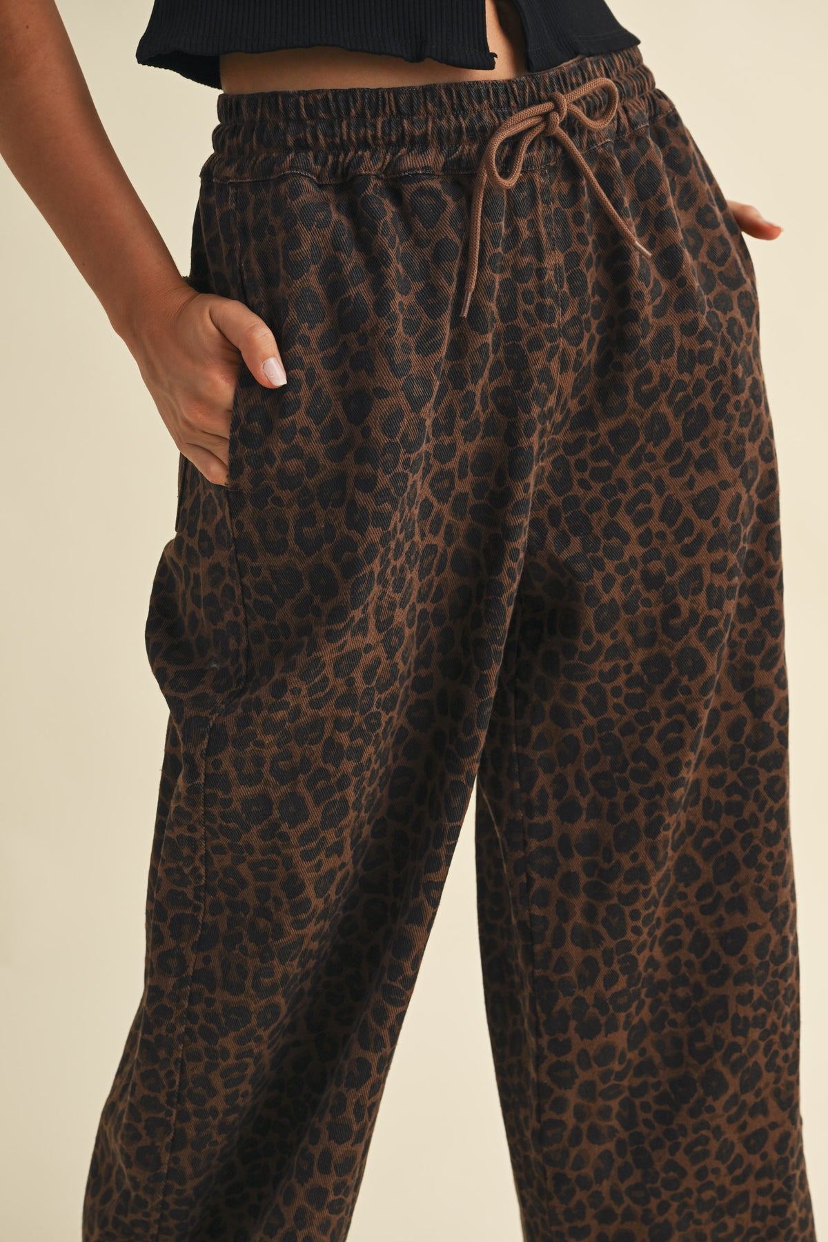 Leopard Track Pant