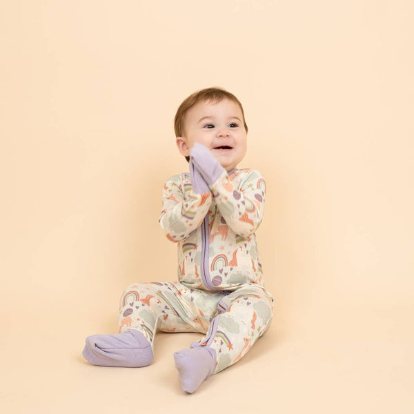 Magical Unicorns Bamboo Convertible Baby Pajamas