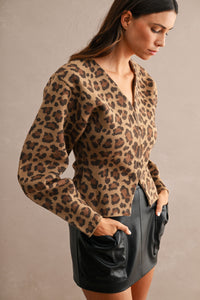 Leo Leopard Cardigan