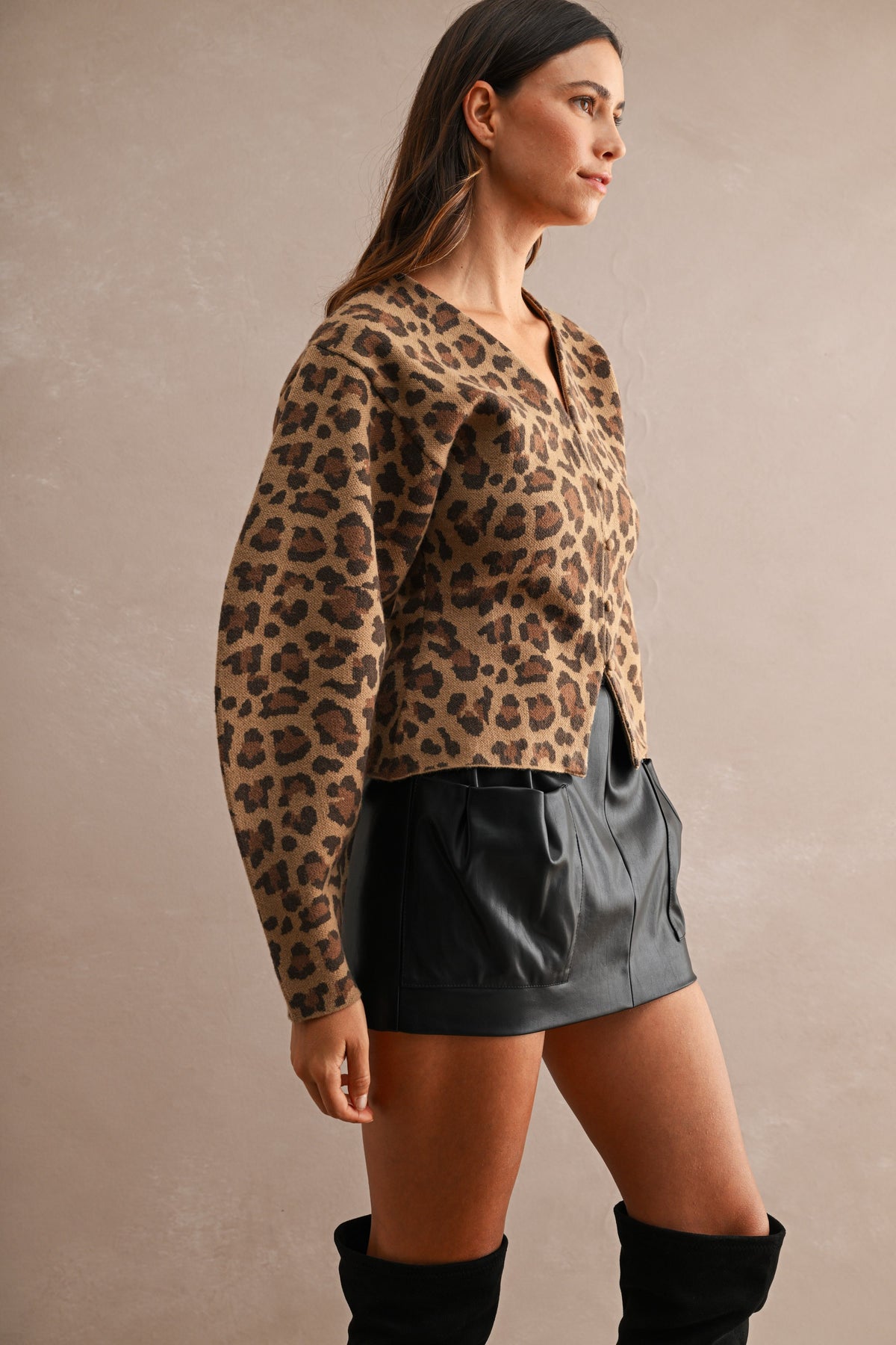 Leo Leopard Cardigan