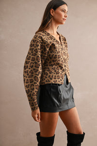Leo Leopard Cardigan