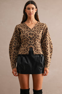 Leo Leopard Cardigan