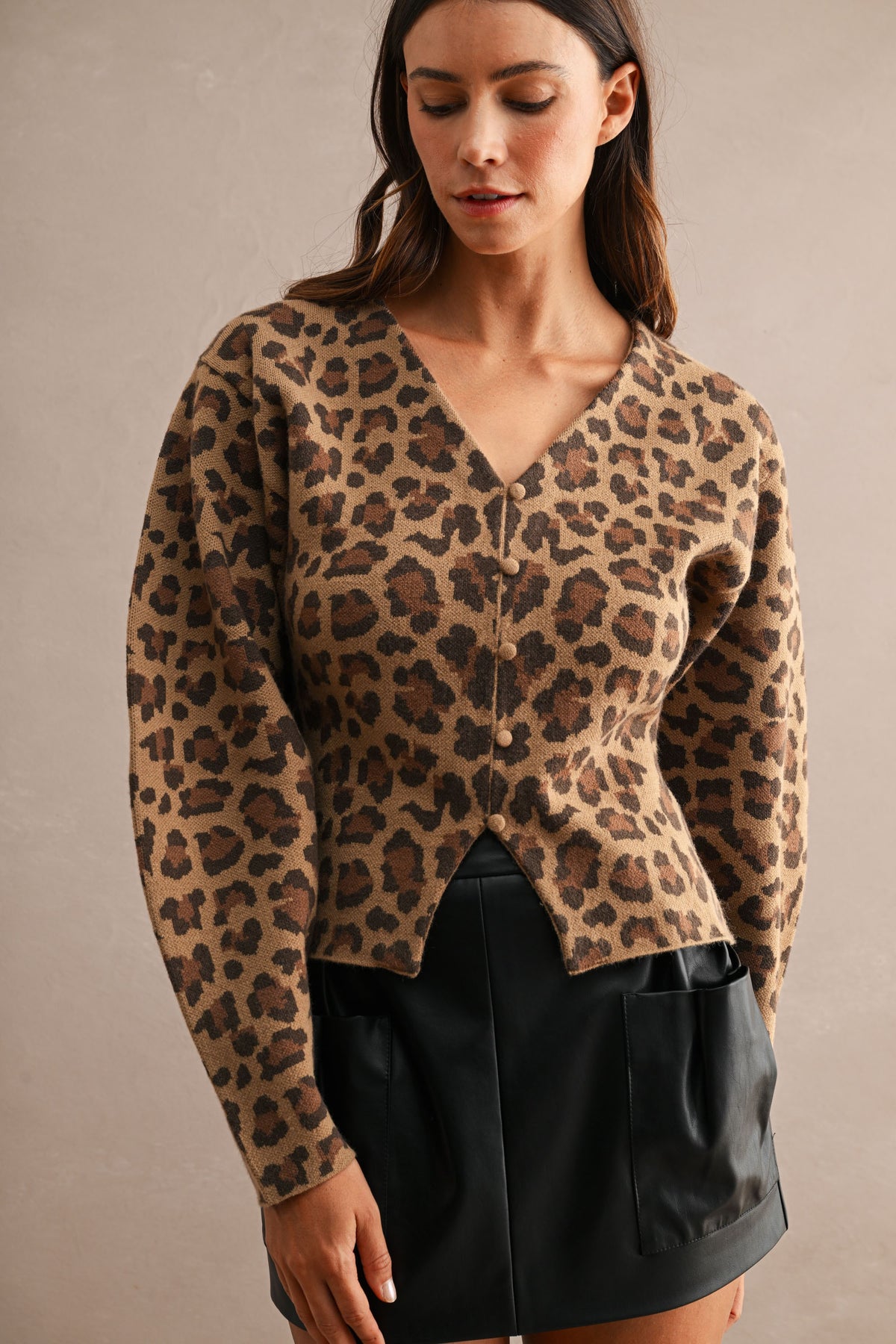 Leo Leopard Cardigan