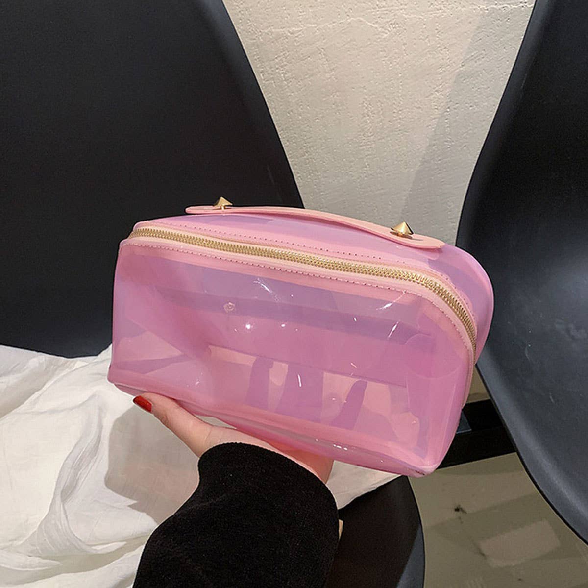SIMPLE TRANSPARENT COSMETIC BAG