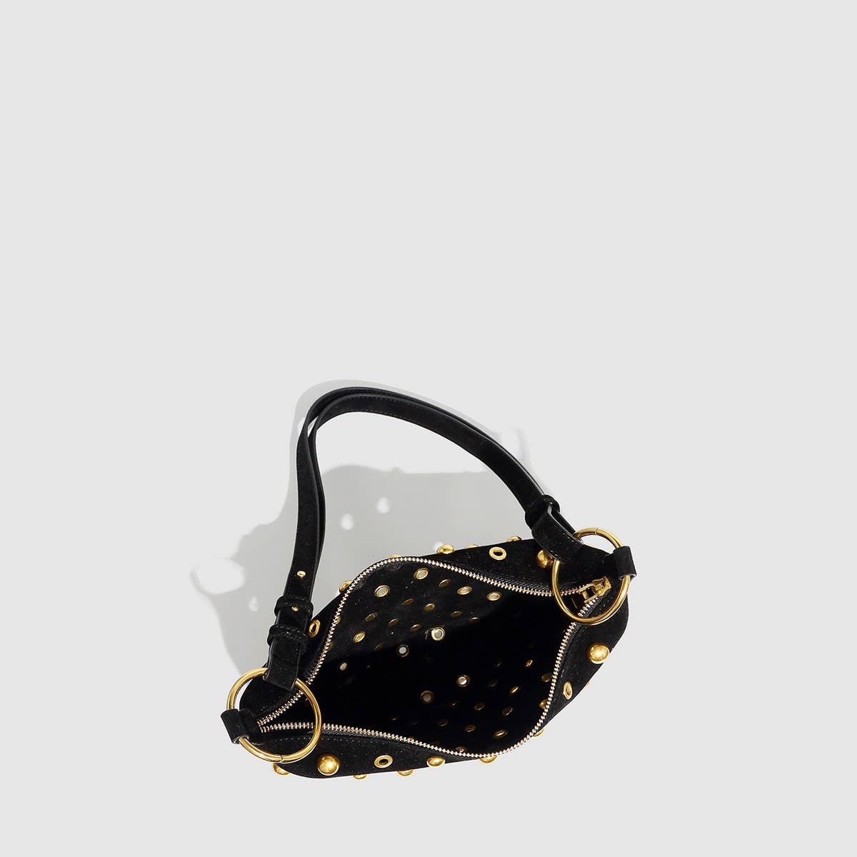 Studded Polka Dot Punk Shoulder Bag