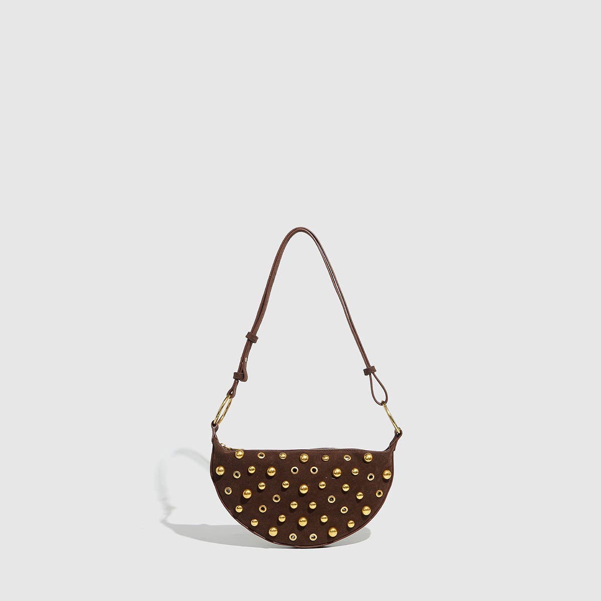 Studded Polka Dot Punk Shoulder Bag