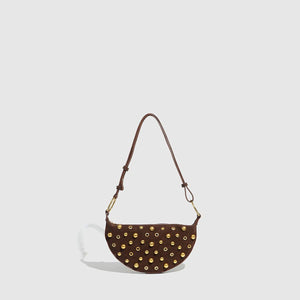 Studded Polka Dot Punk Shoulder Bag