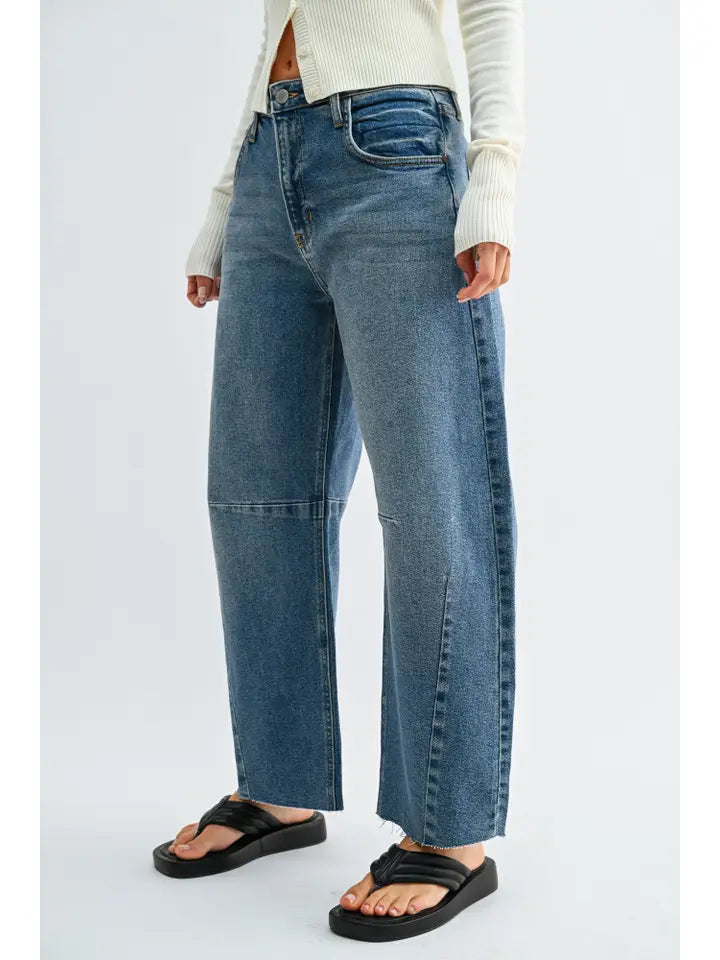Jessie Seamed Barrel Denim - Assorted Washes