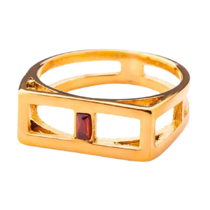 Center of Attention in Gold & Garnet