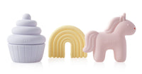 Ali+Oli 3pc Unicorn Bath Toys BPA-Free Food-Grade Silicone