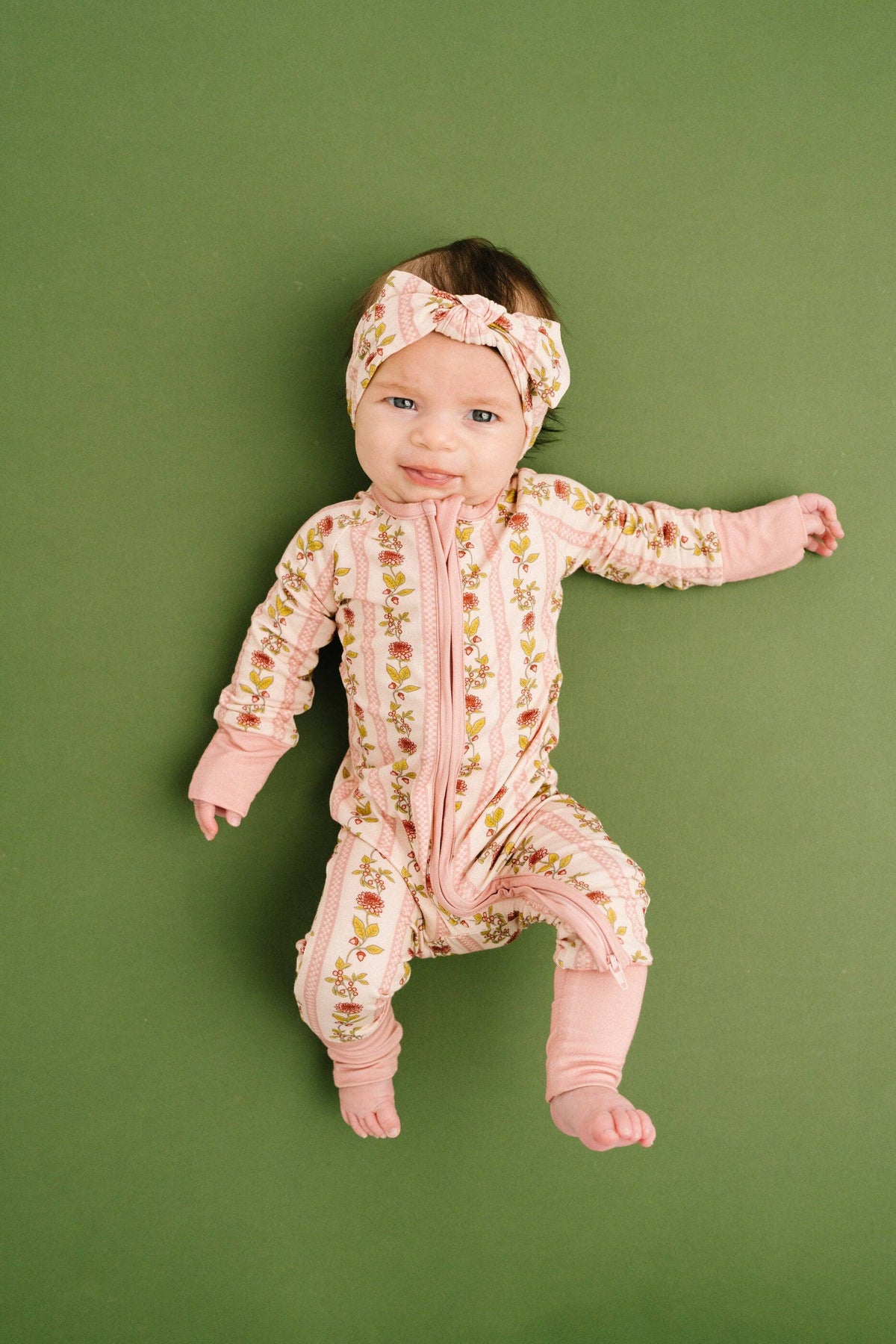 Vintage Floral Stripe Bamboo Sleeper