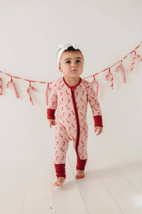 Christmas Long Sleeve Zip Romper
