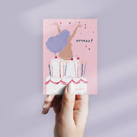 Hooray Birthday Cake Card | Birthday Cards | Funny Card