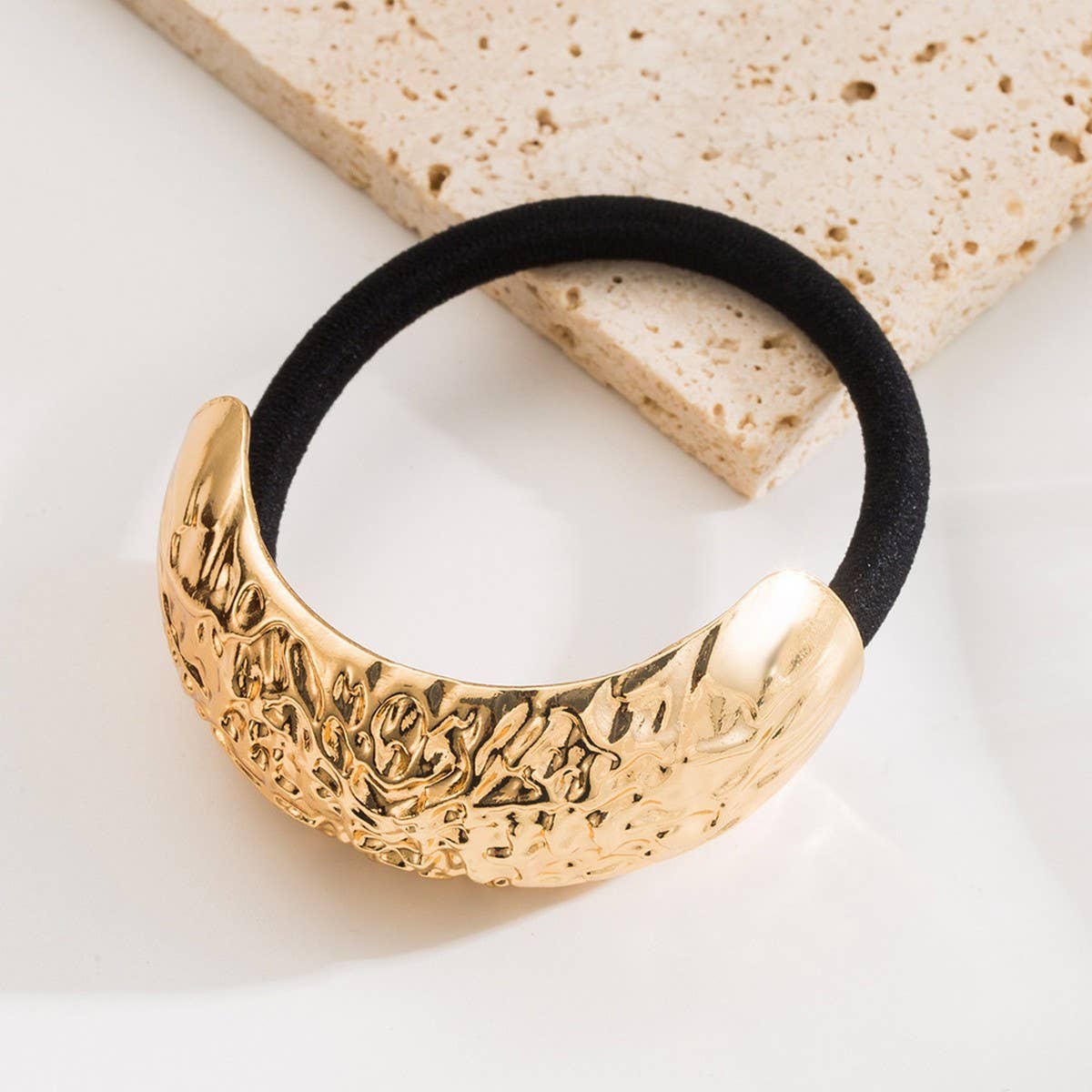 Minimalist Metal Tube Elastic Hair Tie Band