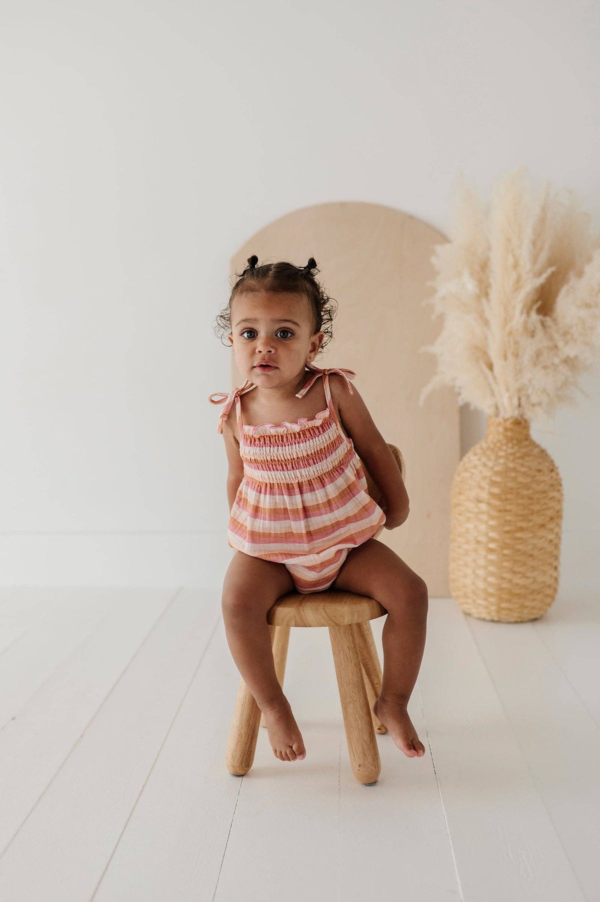 Baby Tie-Smocked Bodysuit