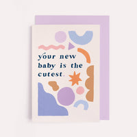 Cutest New Baby Card | Gender Neutral Baby Card | Rainbow