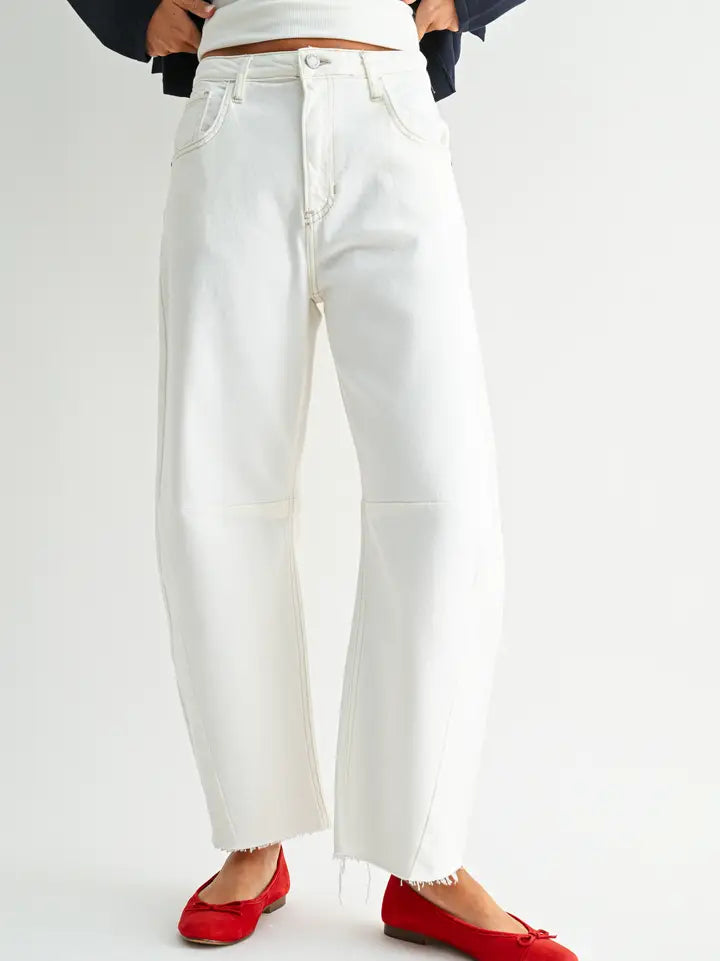 Jessie Seamed Barrel Denim - Assorted Washes