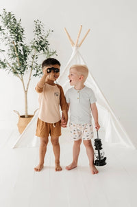 Boy's Everyday Shorts in Retro Banner