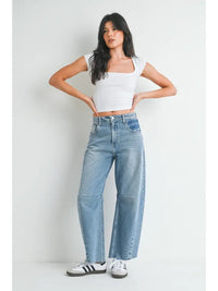 Jessie Seamed Barrel Denim - Assorted Washes